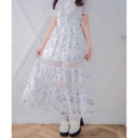 ROJITA/ロジータ ROJITA シアー切り替えロングスカート/508430900