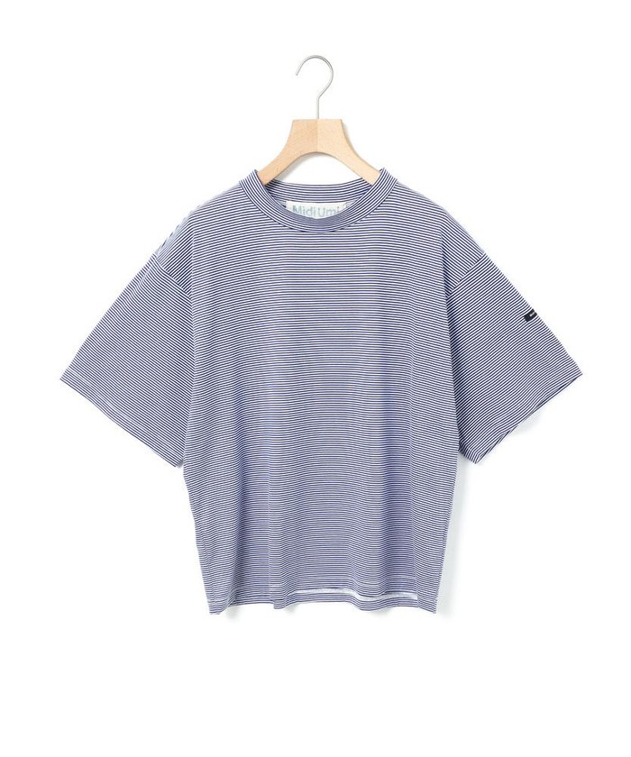 MidiUmi モックネックボーダーワイドTシャツ(508431208