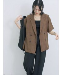 Samansa Mos2 blue/サマンサモスモス ブルー Samansa Mos2 blue ◎ダブルボタンシャツジャケット/508431525