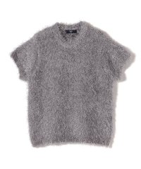 SHIPS Colors WOMEN/《予約》SHIPS Colors:〈手洗い可能〉フェイク フェザー クルーネック ショートスリーブ◆/508431579