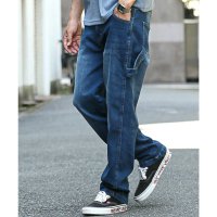 LUXSTYLE/ラグスタイル LUXSTYLE ワイドペインターストレッチデニムパンツ/ワイドパンツ メンズ ワークパンツ ストレッチデニム ユニセックス ワークテイスト ハン/508431675