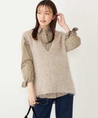 SHIPS Colors WOMEN/《予約》SHIPS Colors:〈手洗い可能〉フェイク フェザー Vネック ベスト◆/508431877