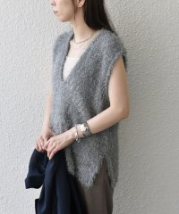 SHIPS Colors WOMEN/《予約》SHIPS Colors:〈手洗い可能〉フェイク フェザー Vネック ベスト◆/508431877