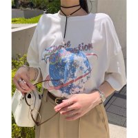 KOBE LETTUCE/コウベレタス KOBE LETTUCE ピグメント加工ロゴTシャツ【宇宙プリント】 [C7589]/508431920