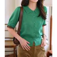 KOBE LETTUCE/コウベレタス KOBE LETTUCE 襟取り外しOKシャツレイヤード風ポロニットカーディガン [C7599]/508431925