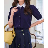 KOBE LETTUCE/コウベレタス KOBE LETTUCE 襟取り外しOKシャツレイヤード風ポロニットカーディガン [C7599]/508431925