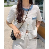 KOBE LETTUCE/コウベレタス KOBE LETTUCE フリンジサマーツイード半袖ジャケット [C7627]/508431928