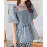 KOBE LETTUCE/コウベレタス KOBE LETTUCE シアーダンボールペプラムトップス [C7634]/508431929