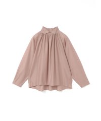 mizuiro ind/mizuiro ind スタンドシャツカラーギャザーシャツ/508432130