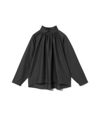 mizuiro ind/mizuiro ind スタンドシャツカラーギャザーシャツ/508432130