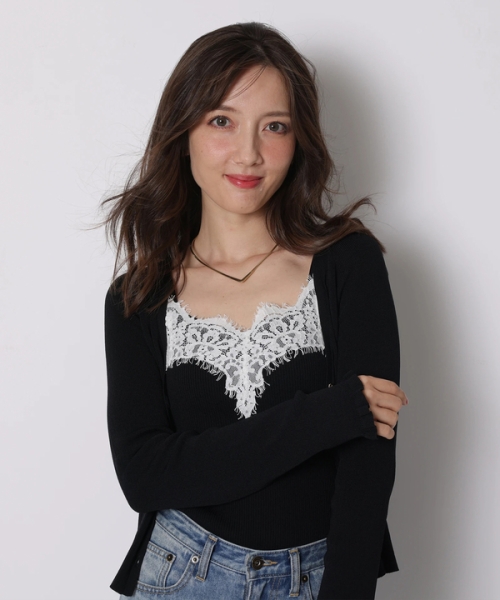 美品⭐︎アプワイザーリッシェ オフショルニット ブラウス ニット 2 M Apuweiser-riche - 【泉里香着用/美人百花掲載】アプワイザー
