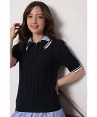Apuweiser-riche/ケーブルスキッパーレイヤードミニワンピース/508432197