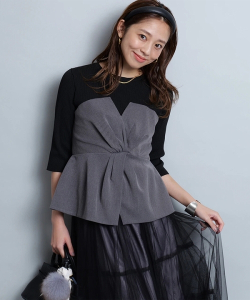 新品 JUSGLITTY マフラー付きVコート ブルー ジャスグリッティー 0 JUSGLITTY（ジャスグリッティー） │【公式通販】Arpege story
