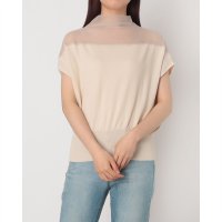 STYLEBLOCK/スタイルブロック STYLEBLOCK ニットシアー切替フレンチスリーブプルオーバー/508325535