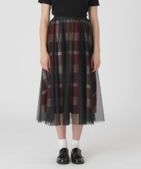 BLUE LABEL CRESTBRIDGE/クレストブリッジチェックライトクロッシングチュールスカート/508392481