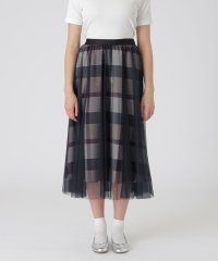 BLUE LABEL CRESTBRIDGE/クレストブリッジチェックライトクロッシングチュールスカート/508392481