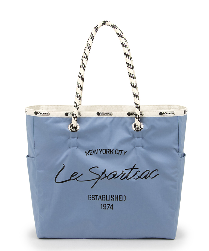 LeSportsac LARGE 2 WAY TOTEパール/フォッシルシャイン LARGE 2 WAY TOTE2ウェイスレートブルー/パールシャイン