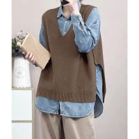 miniministore/ミニミニストア miniministore ニットベスト サイドスリット ニットジレ/508432895
