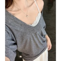 miniministore/ミニミニストア miniministore VネックTシャツ レースキャミソール単品/508432901