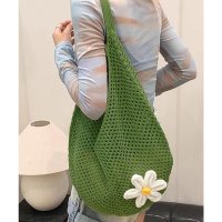 miniministore/ミニミニストア miniministore トートバッグ花モチーフ付き編みバッグ軽量/508432914