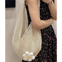 miniministore/ミニミニストア miniministore トートバッグ花モチーフ付き編みバッグ軽量/508432914