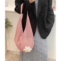 miniministore/ミニミニストア miniministore トートバッグ花モチーフ付き編みバッグ軽量/508432914