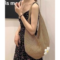 miniministore/ミニミニストア miniministore トートバッグ花モチーフ付き編みバッグ軽量/508432914