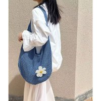miniministore/ミニミニストア miniministore トートバッグ花モチーフ付き編みバッグ軽量/508432914