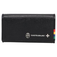 CASTELBAJAC/カステルバジャック CASTELBAJAC プレス キーケース 名刺入れ メンズ レディース 本革 軽量 小型 ブラック イエロー 黒 57613/508433099