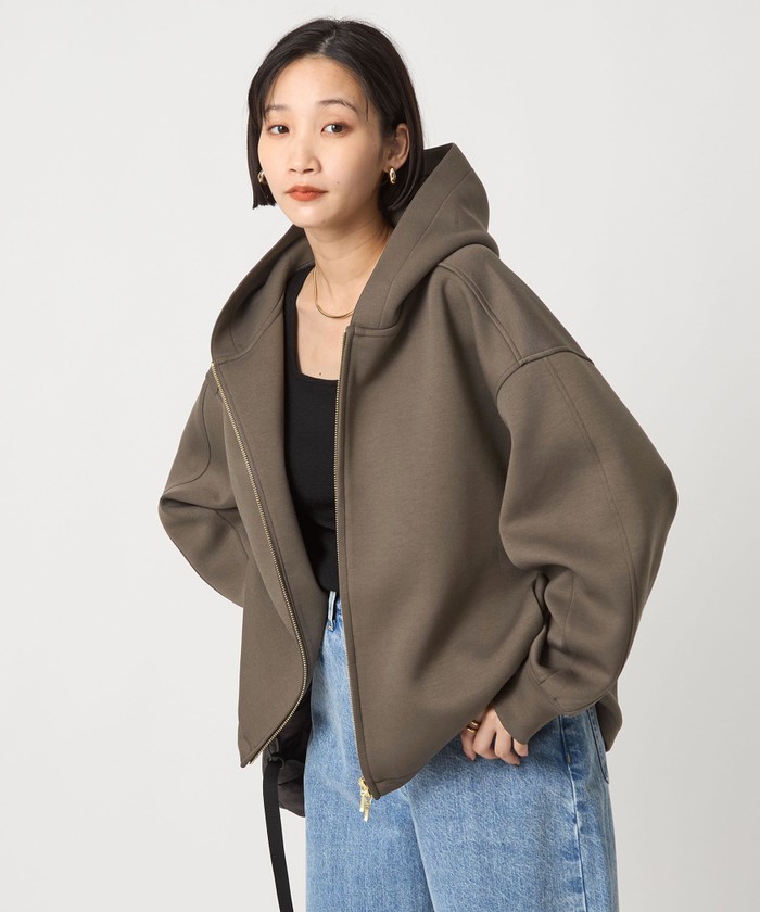 グリーンレーベルリラクシング ダンボール ジップアップ フーディー パーカー green label relaxing（グリーンレーベルリラクシング）の
