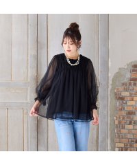 Rose Tiara(L SIZE)/【手洗いOK】チュール重ねカットソー/508433315