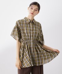 THE SHOP TK(Women)/ザ ショップ ティーケー (ウィメン) THE SHOP TK(Women) チェックシャーリンブラウス/508433537