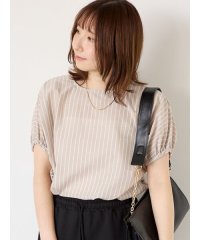 Te chichi TERRASSE/テチチ テラス Te chichi TERRASSE 【イージーケア】無地/柄アソートパフスリーブブラウス/508433814