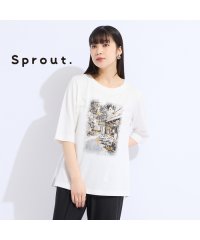 Liliane Burty/【M～4L】ウォッシャブル顔料プリントTシャツ/508434140