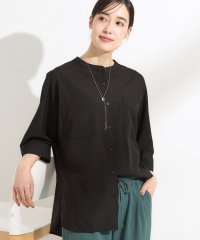 SHOO・LA・RUE/シューラルー SHOO・LA・RUE お手入れしやすいコットン風前あきドルマンブラウス/508434182