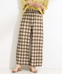 SHOO・LA・RUE/シューラルー SHOO・LA・RUE 楽にシーズンを先取り チェック柄ウェーブプリントパンツ/508434188