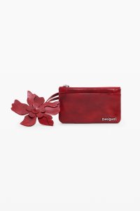 Desigual/デシグアル Desigual 小さな光沢のあるレザー風カードケース/508434552