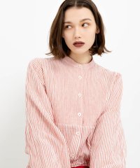 Narue/ナルエー Narue シュークリームガーゼ(R)ストライプスタンドカラーパジャマ/508434728