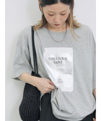Samansa Mos2 blue/サマンサモスモス ブルー Samansa Mos2 blue ◎箔プリントTシャツ/508434765