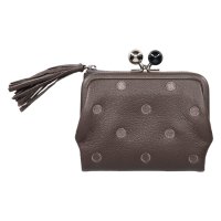 perche/ペルケ perche 財布 二つ折り財布 レディース 本革 がま口 ドット ブルー グリーン イエロー ゴールド シルバー 08－06－03560/507980390
