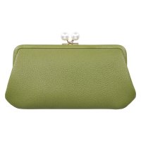 perche/ペルケ perche 財布 長財布 レディース 本革 がま口 ドット グリーン イエロー ゴールド シルバー 08－06－03561/507980391