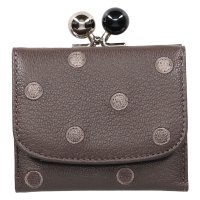 perche/ペルケ perche 財布 三つ折り財布 ミニ財布 レディース 本革 がま口 ドット ブルー グリーン イエロー ゴールド シルバー 08－06－03562/507980392
