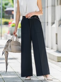 LAUTREAMONT/ロートレアモン LAUTREAMONT タックレスワイドチノパンツ≪洗濯機で洗える≫/508435236