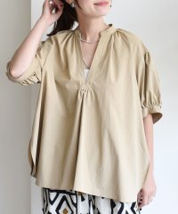SHIPS WOMEN/〈手洗い可能〉RENU ソフト タイプライター スキッパー 5分袖 ブラウス/508435572