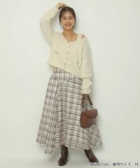 Apuweiser-riche/アシメチェック刺繍スカート/508435734