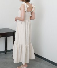 libelle more/リベル モア libelle more リボンショルダーシャーリングキャミワンピース/508436269