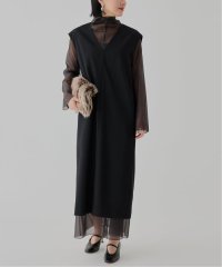 VERMEIL par iena/《予約》woolツイルVネックワンピース/508437547