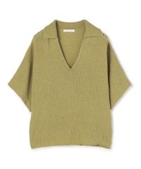 GALERIE VIE/ペーパーウール ポロカラープルオーバー/508437673