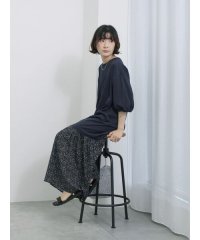 Samansa Mos2 blue/サマンサモスモス ブルー Samansa Mos2 blue 花柄ドッキングカットワンピース/508437696