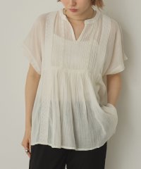 Noia/ノイア Noia ピンタック レースブラウス/508437927